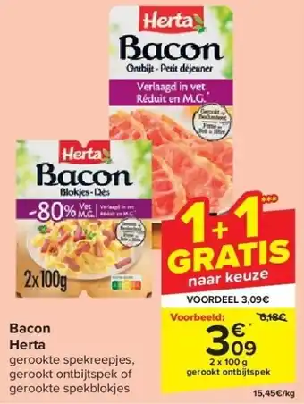 Carrefour Bacon herta aanbieding