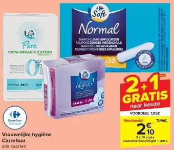 Carrefour Vrouwelijke hygiëne carrefour aanbieding