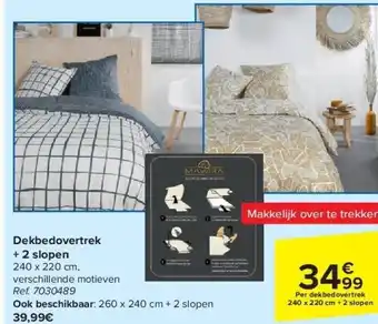 Carrefour Dekbedovertrek + 2 slopen aanbieding