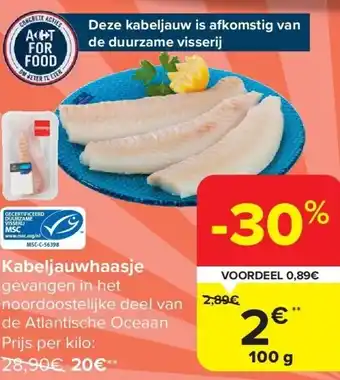 Carrefour Kabeljauwhaasje aanbieding