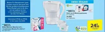 Carrefour Witte fi lterkan marella 2,4 l + 2 patronen maxtra pro all-in-1 aanbieding