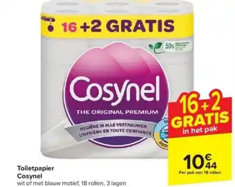 Carrefour Toiletpapier cosynel aanbieding