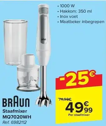 Carrefour Staafmixer mq7020wh aanbieding