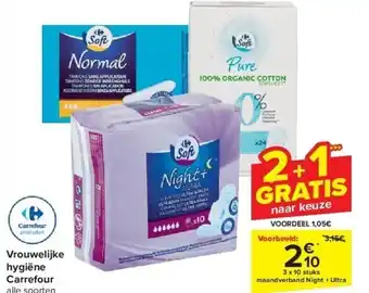 Carrefour Vrouwelijke hygiëne carrefour aanbieding