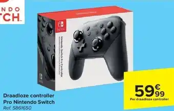 Carrefour Draadloze controller pro nintendo switch aanbieding