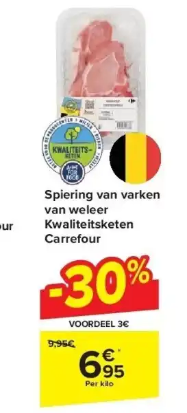 Carrefour Spiering van varken van weleer kwaliteitsketen carrefour aanbieding