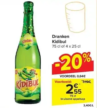 Carrefour Dranken kidibul aanbieding