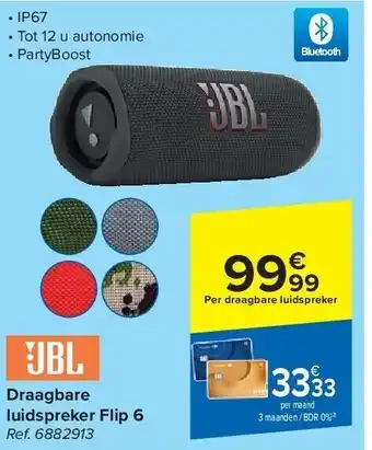 Carrefour Draagbare luidspreker flip 6 aanbieding