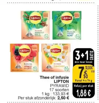 Cora Thee of infusie lipton aanbieding