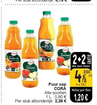 Cora Puur sap cora aanbieding