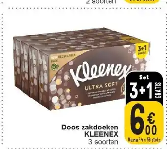 Cora Doos zakdoeken kleenex aanbieding