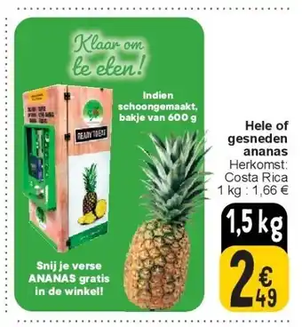 Cora Hele of gesneden ananas aanbieding