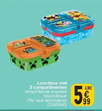 Cora Lunchbox met 3 compartimenten aanbieding