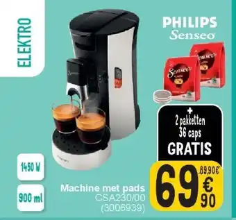 Cora Machine met pads aanbieding
