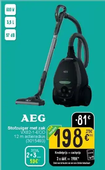 Cora Stofzuiger met zak aanbieding
