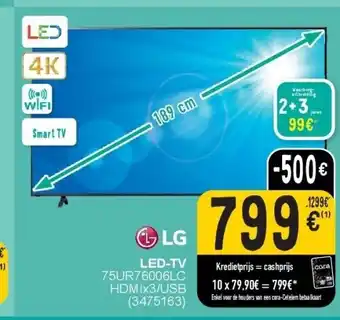 Cora Lg led-tv 75ur76006lc aanbieding