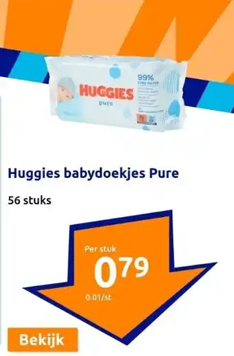 Action Huggies babydoekjes pure aanbieding