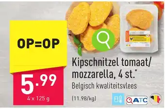 ALDI Kipschnitzel tomaat/ mozzarella, 4 st. aanbieding