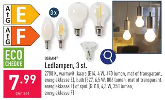 ALDI Ledlampen, 3 st. per set aanbieding