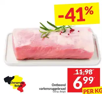 Intermarché Ontbeend varkensruggebraad aanbieding