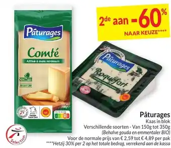 Intermarché Pâturages Kaas in blok aanbieding