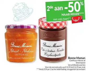 Intermarché Bonne Maman Confituur Intense of Smeerpasta aanbieding