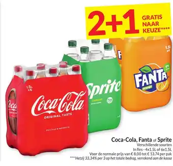 Intermarché Coca-Cola, Fanta of Sprite In fles 4x1,5L of 6x1,5L aanbieding