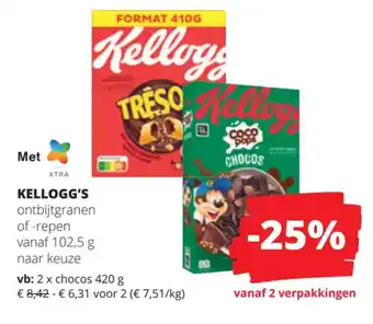 KELLOGG'S ontbijtgranen of-repen vanaf 102,5 g