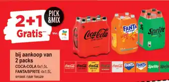 Spar Colruyt COCA-COLA 6x1,5L FANTA/SPRITE 4x1,5L aanbieding