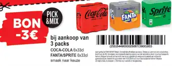 Spar Colruyt COCA-COLA 6x33cl FANTA/SPRITE 6x33cl aanbieding