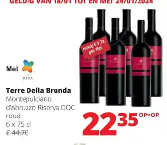 Spar Colruyt Terre Della Brunda Montepulciano d'Abruzzo Riserva DOC 6 x 75cl aanbieding