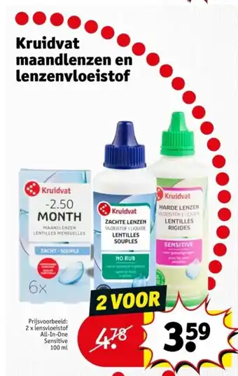 Kruidvat Kruidvat maandlenzen en lenzenvloeistof aanbieding