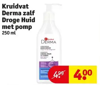 Kruidvat Kruidvat Derma zalf Droge Huid met pomp 250 ml aanbieding