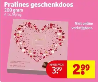 Kruidvat Pralines geschenkdoos 200 gram aanbieding
