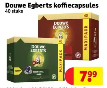 Kruidvat Douwe Egberts koffiecapsules 40 stuks aanbieding