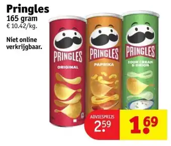 Kruidvat Pringles 165 gram aanbieding