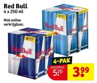 Kruidvat Red Bull 4 x 250mL aanbieding