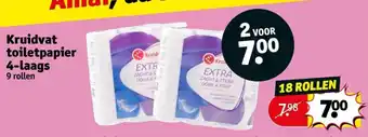 Kruidvat Kruidvat toiletpapier 4-laags 9 rollen aanbieding