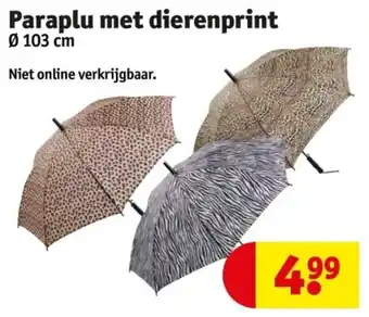 Paraplu met dierenprint Ø 103 cm