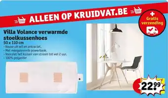 Kruidvat Villa Volance verwarmde stoelkussenhoes 50 x 110cm aanbieding