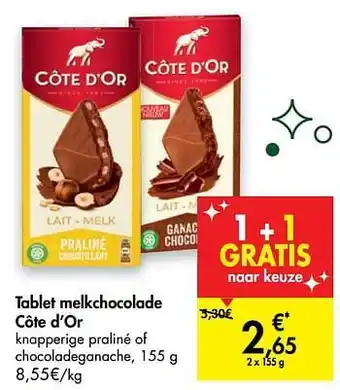 Tablet melkchocolade côte d&#x60;or