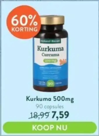 Holland & Barrett Kurkuma 500mg 90 capsules aanbieding