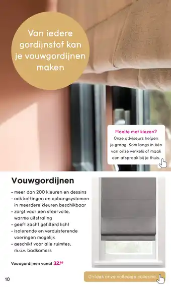 Leen Bakker Vouwgordijnen aanbieding