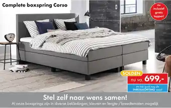 Woonsquare Complete boxspring Corso aanbieding