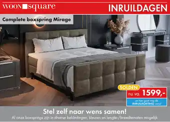 Woonsquare Complete boxspring Mirage aanbieding