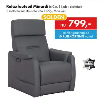 Woonsquare Relaxfauteuil Minardi aanbieding