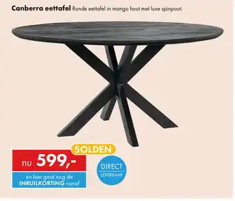 Woonsquare Canberra eettafel aanbieding
