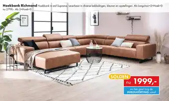 Woonsquare Hoekbank Richmond aanbieding