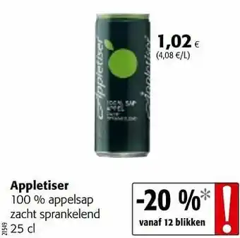 Colruyt Appletiser 100 % appelsap zacht sprankelend aanbieding