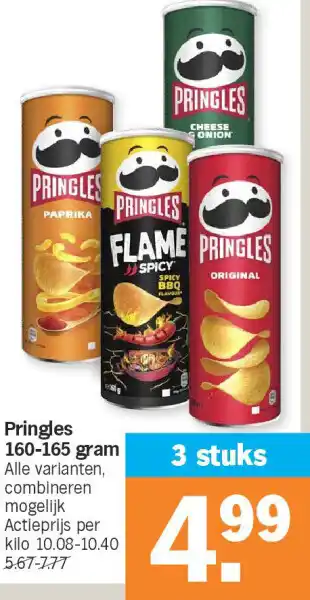 Albert Heijn Pringles 160-165 gram aanbieding